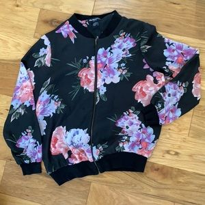 Mix Nouveau Floral Bomber Jacker